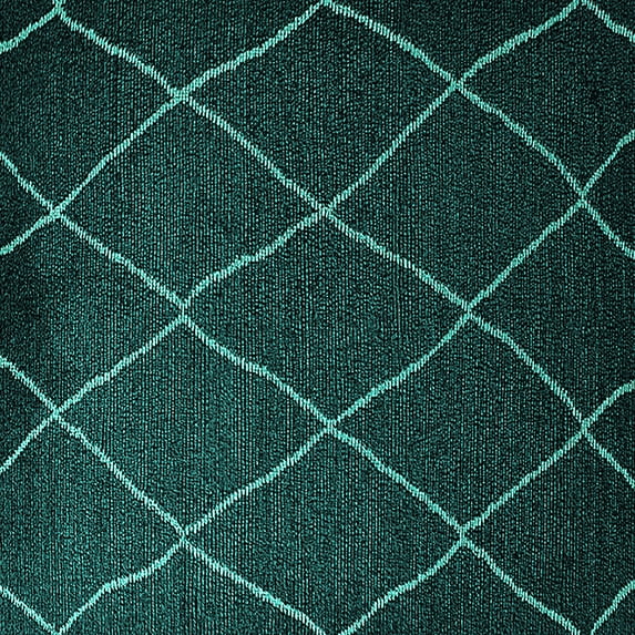 Ahgly Company Machine Washable Indoor Square Oriental Turquoise Blue Industrial Area Rugs, 6' Square