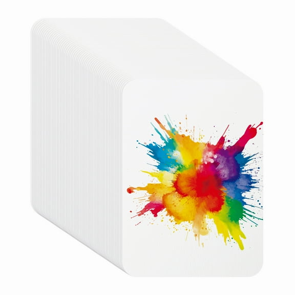 Uxcell 100 Sheets Cotton Watercolor Paper 300 GSM Paint Paper Round Corner 5x7 Inch