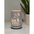 thumbnail image 3 of 7" touch lamp/Essential Oil Burner/Fragrance Wax Melts Warmer/Silver Humming Bird table White Cap decor, 3 of 3