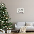 thumbnail image 2 of Festive Red Christmas Tractor Niveous Countryside Flurries Landscape Painting Gallery-Wrapped Canvas Print Wall Art, 2 of 5