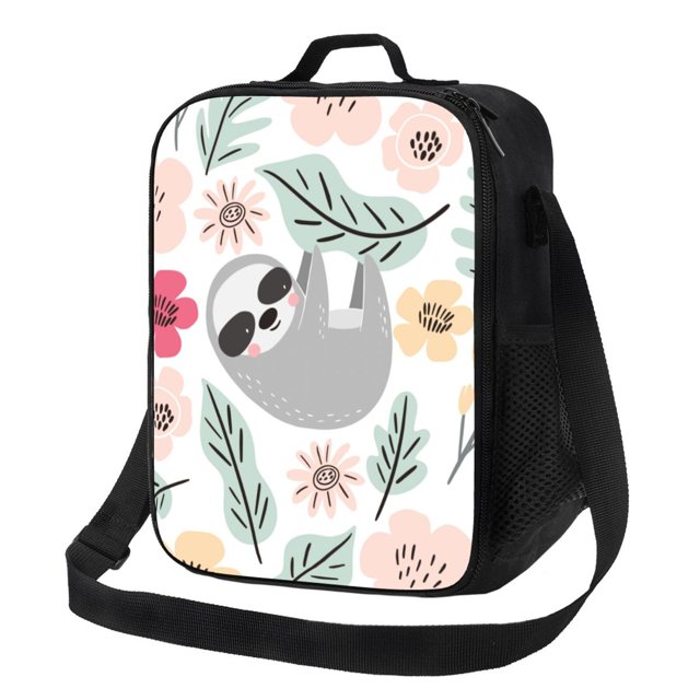 Disketp Cute Cartoon Sloth Bolsa Térmica Estampada para Almuerzo, Lonchera para Hombres y Mujeres Adultos