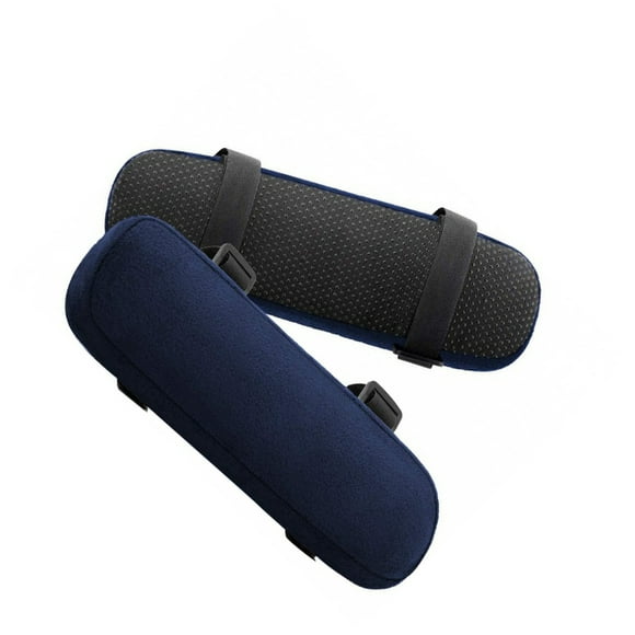 Scienceny 1 par de reposabrazos para silla de oficina en casa, reposabrazos portátil extraíble para ordenador, cojín de soporte para brazos, Artesanía Azul marino