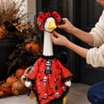thumbnail image 5 of Ktlvex Halloween Porch Goose Decor, Skeleton Print Outdoor Goose Dress with Lace Bonnet and Mini Witch Broom, Front Porch Decoration for Halloween, 5 of 6