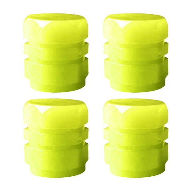 Xihbxyly Tapas de Neumáticos Fluorescentes, Cubiertas de Válvula de Ajuste Universal, Accesorios Brillantes de Noche, Material Abs Duradero, Fácil Instalación para Autos, Camiones y Bicicletas, Mejor
