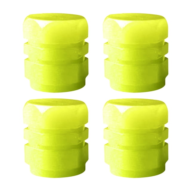 EGNMCR 4 Pcs Capuchons Fluorescents Universels pour Valves de Pneus de Voiture Couvercle de valve