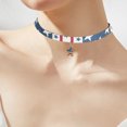 thumbnail image 4 of Jumpingount Gargantilla con bandera americana, collar con colgante de estrella, decoraciones, regalos del Día de San Valentín, collares para mujeres y Ropa, zapatos y accesorios Miscelánea Jumpingount AP010097-00, 4 of 5