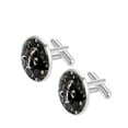 thumbnail image 2 of Raccoon Elegant Silver Stainless Steel Cufflinks Set for Formal Attire at Weddings and Business Meetings, 2 of 6