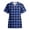 Dark Blue, variant on Plaid Scrubs for Women V Neck Scrub Tops Medical Nurse Shirt Soft Casual Uniform with Pockets