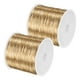 thumbnail image 1 of Uxcell 2Roll 0.4mm Alambre para Joyería, Alambre de 26 Gauge 328FT para Manualidades, Alambre de Cobre para Beadwork, Alambres de Metal Suave [100M, Oro Claro], 1 of 1