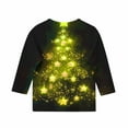 thumbnail image 4 of Atogsazn Kids Girls Christmas 3/4 Sleeve Shirt Children Christmas Tree Crew Neck Loose Fit Blouse Pullover Tops Clothing 10-Multicolor 11-12 Years Fashion, 4 of 7