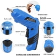 thumbnail image 2 of 47 in 1 Cordless Screwdriver, Portable Cordless Drills, 3.6V Rechargeable Electric Screwdriver Kit, Dual Position Handle with USB Cable LED Light for Home Office DIY Tools, 2 of 7