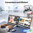 thumbnail image 4 of Tlscon laptop screen extender 14” FHD 1080P, Ultra-light and ultra-thin portable monitor, Laptop Monitor Extender for 13-17.3" Laptops, Plug & Play Travel Monitor Extender Compatible with Windows/Mac, 4 of 9