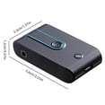 thumbnail image 3 of Dvkptbk Bluetooth Récepteur pour Voiture Récepteur de Signal Bluetooth Voiture aux Bluetooth 5.0 Convertisseur Audio Supporte Lecture de Musique Sans Perte/navigation Vocale/appels Manuels Accessoires de Voiture, 3 of 7