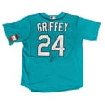 thumbnail image 2 of Seattle Mariners Ken Griffey Jr. Autographed Teal Nike Jersey Size L Beckett BAS & MCS Holo 185615, 2 of 2