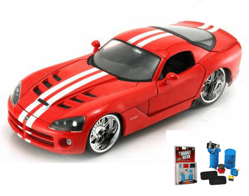 Diecast Car & Garage Diorama Package - Dodge Viper SRT10, Red - Jada ...