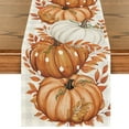 thumbnail image 1 of Orange Pumpkins, Eucalyptus Fall Table Runner, Autumn Thanksgiving Kitchen Dining Table Decoration for Home Party Decor 13x72 Inch, 1 of 4