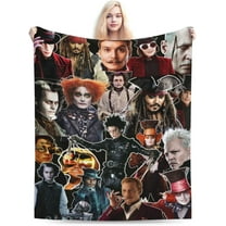 Blanket Johnny Depp Soft and Comfortable Warm Fleece Throw Blankets Yoga Blankets Beach Blanket Picnic Blankets Gift for Dorm room office decor Sofa Bed Camping Travel All Season