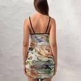 thumbnail image 4 of Ladies Elegant Sling Sleeveless Sexy Dress rose, 4 of 6