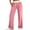 2-1-Pink, variant on SELONE Green Plus Size Pants with Pockets Mid Waist Lounge Pants Elastic Waist Full Length Trouser Loose Casual Long Beach Pants Drawstring Solid Straight Lightweight S Tall Breathable Summer Clothes