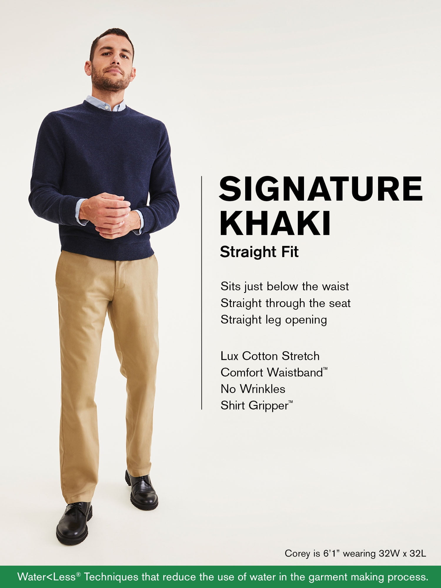Dockers Men's Signature Straight Fit Creased Khaki