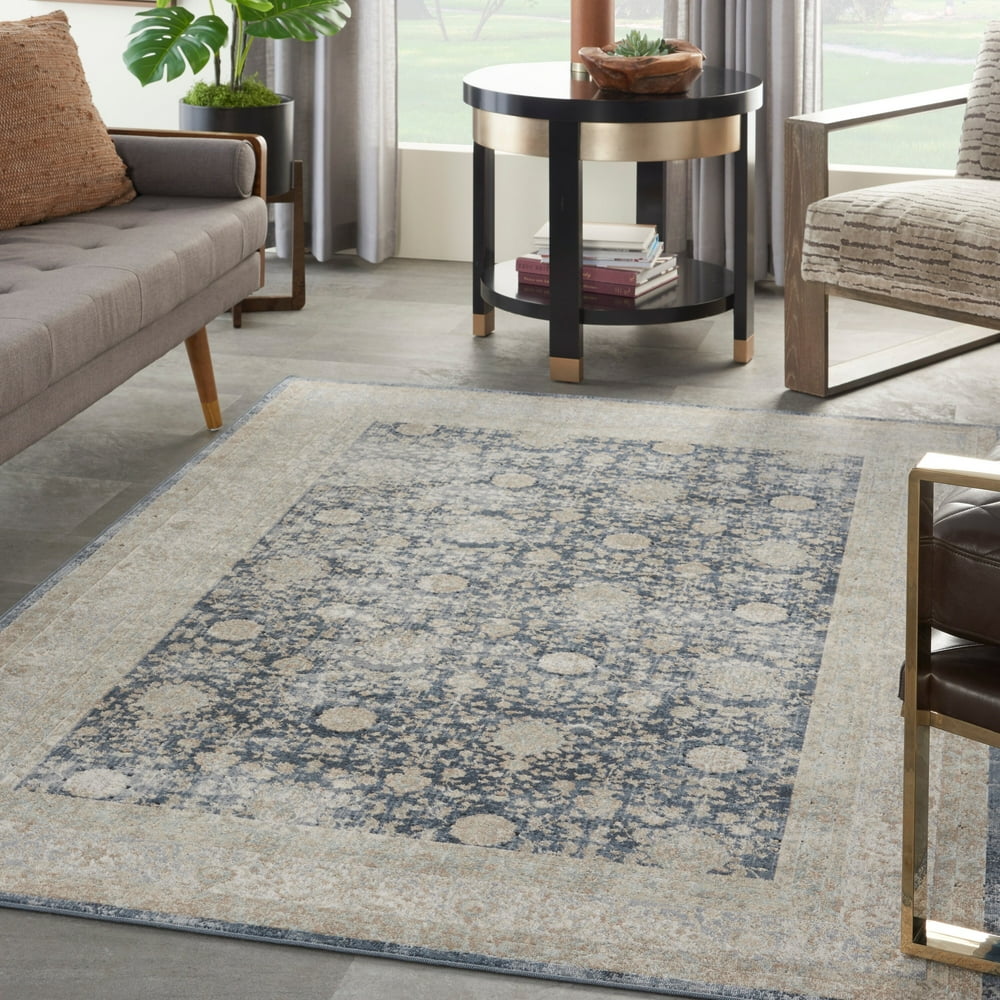 Kathy Ireland Malta Navy Area Rug by Nourison _99446375919 Walmart