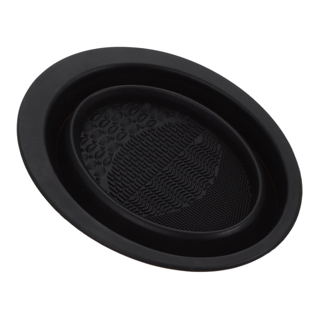 SHISUYAN Silicone Makeup Brush Cleaning Pad for Effective Cleaning Black Handheld Design