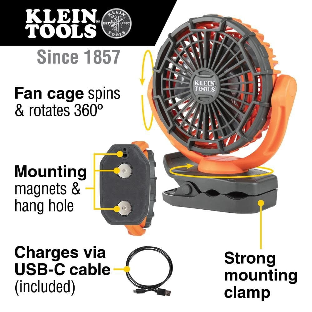 Klein Tools Rechargeable Personal Jobsite Fan