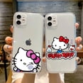 thumbnail image 4 of Hello Kitty Case for iPhone 15 Plus XR 12 Mini 13 Pro Max 14 Plus SE 11 8 7 6S X XS 7 Plus 12Mini 8 Plus 12Pro Silicon Soft Bag LXY, 4 of 7