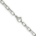 thumbnail image 3 of Stainless Steel Box Chain Necklace Chisel Polished 4.8 mm 22 inch Square Link, 3 of 4