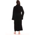 thumbnail image 3 of Velour Kimono Robe Hooded Bath Robes for Women Maxi Length, 3 of 3