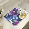 thumbnail image 7 of Dish Drying Mat for Kitchen Counter 16x18/18x24 Flowers Pansies Absorbent Coffee Bar Mat Dish Drainer Rack Mat for Kitchen Counter, 7 of 7
