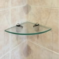 thumbnail image 6 of Dulles Glass 16" x 16" Quarter Round Floating Glass Shelf - Shelf Only - Tempered - 3/8" Thick - Flat Polished, 6 of 7