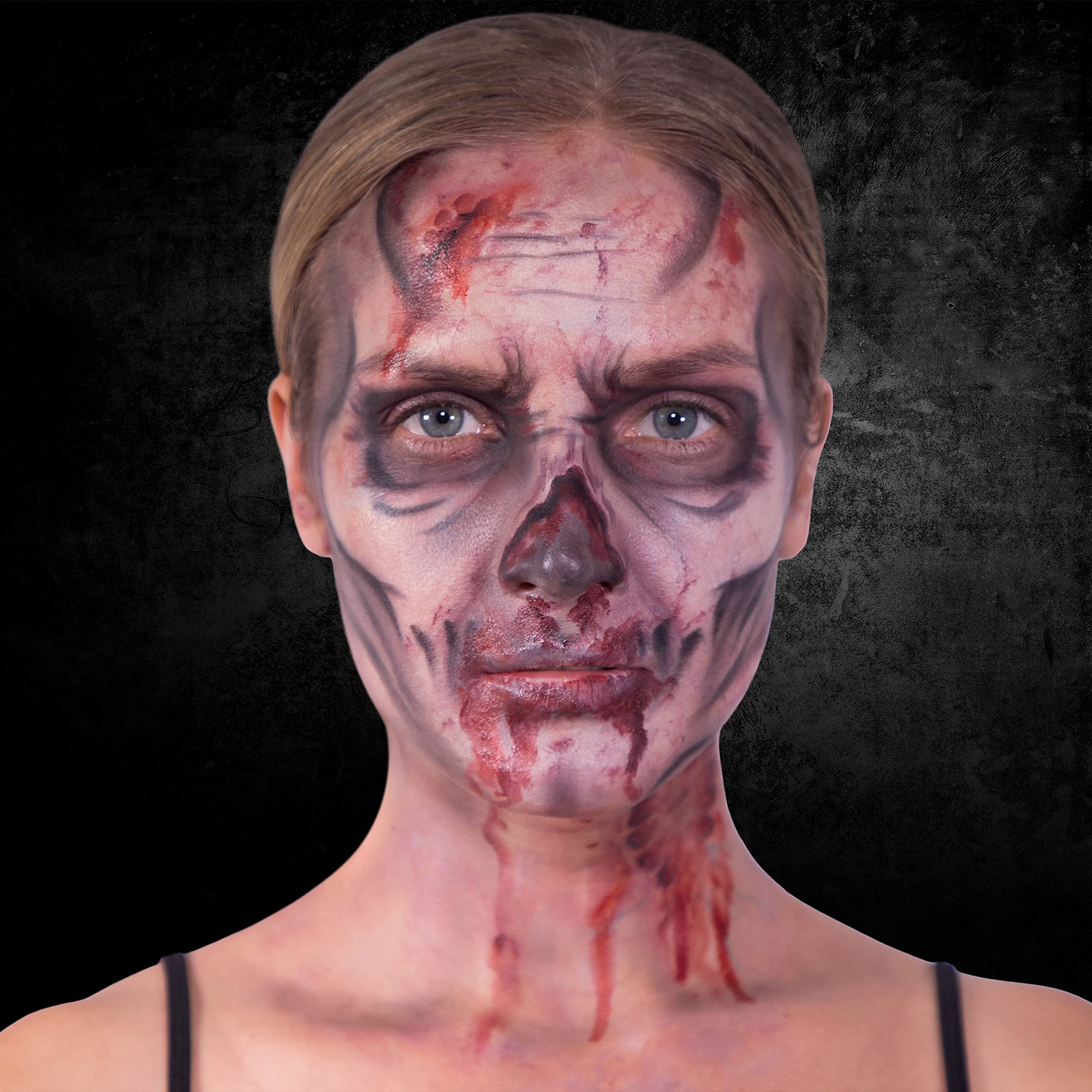 Narrative Cosmetics 12-Color Zombie Alcohol-Activated Palette, Professional Quick Drying Waterproof SFX Makeup for the Stage, Film, Halloween, & Cosplay