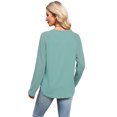 thumbnail image 6 of Ronuti Lightweight Sweatshirt for Women Fall Long Sleeve Shirts Fashion Casual Crew Neck Pullover Tops, 6 of 10