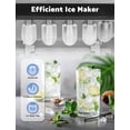 thumbnail image 2 of Ice Maker Machine Countertop, 9 Ice Cubes in 6-8 Minutes, 26.5 Lbs in 24 Hours, Self-Cleaning Ice Cube Makers Machine with Standing Scoop, for Home/Kitchen/Camping, 2 of 8