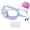 Blue and purple tran, variant on Gieenan Kids Swim Goggles With Earplugs And Swim Hat for Boy Girl Children Wide View Swimming Goggles Water Frogs Resistant