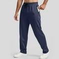 thumbnail image 2 of MIXUE Sweatpants for Men Solid Color Mesh Elastic Waist Drawstring Slim Lightweight With Zip Pockets Athletic Workout Running Trousers Activewear,Blue,L, 2 of 6
