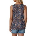 thumbnail image 6 of Fantaslook Pleated Tank Tops for Women Dressy Casual Sleeveless Blouses Floral Summer Tops, 6 of 10