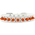 thumbnail image 3 of Pet and Dog Spike Collar, "Double Crystal  Orange Spikes", 3 of 4