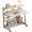 Color: Frame:white/Board:white, variant on Alpinel 31.5 Inch Rolling Computer Desk for Small Spaces, Monitor Stand & 3-Tier Storage with Lockable Wheels, Easy Assembly for Bedroom, Dorm & Apartment
