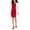 Crimson/Cream, variant on Womens Colorblocked Polyester Wear to Work Pencil Dress, Pink, XX-Large