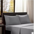 thumbnail image 1 of nipocaio Ensemble de Draps Grand Size - Extra Doux - Poches Profondes Sans Plis - Confortable – Draps Gris Foncé 4 Pcs, 1 of 5
