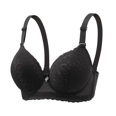 DJskiyers Minimizer Bra for Women Lace Everyday Bras Embroidered Underwire Bra Full Coverage Bras Comfortable Plus Size Bra Breathable Push Up Bralette