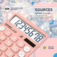 thumbnail image 3 of Catiga Electronics CD-8185 Large Screen Portable Calculator (Light Pink), 3 of 7
