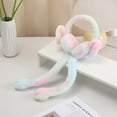 thumbnail image 4 of Winter Rabbit Ear Warm Ear Muffs Colorful Plush Ear Covers Snowy Day Fleece Lined Thickened Cute Ear Muffs, 4 of 9
