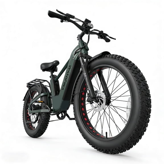 26"x4"Fat Tire 2000W Peak Power Electric Bike for Adults - 28MPH, 48V 18Ah (85 Miles Max), All-Terrain Ebike with Full Suspension & 11" Ultra-Comfort Seat - Conquer Snow, Sand & Trails