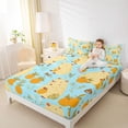 thumbnail image 4 of Erosebridal Cute Capybara Full Size Sheets for Kids, Rustic Floral Bed Sheets, Blue Orange, 4 Pieces, 4 of 5