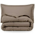 thumbnail image 3 of Bare Home Ultra-Soft Premium 1800 Series Goose Down Alternative Comforter Set - Hypoallergenic - All Season - Plush Siliconized Fiberfill (King/Cal King, Taupe), 3 of 11