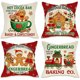 thumbnail image 1 of Fundas de lino con estampado navideño, fundas de almohada decorativas, 45x45cm, 4 Uds., 1 of 9