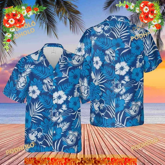 Disney Mickey And Friends Hawaiian Shirt, Summer Beach Trip Family Hawaiian Shirt, Aloha H